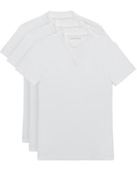 Prada - Pack Of 3 Cotton V-neck T-shirts - Lyst