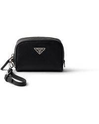 Prada - Pouch De Piel Saffiano, Hombre - Lyst