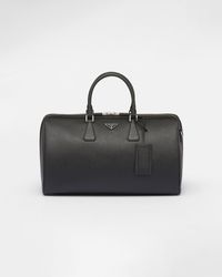 Prada - Saffiano Leather Travel Bag - Lyst