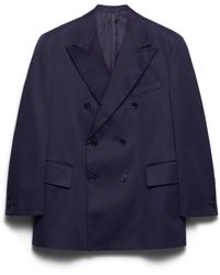 Prada - Double-Breasted Cotton Jacket - Lyst