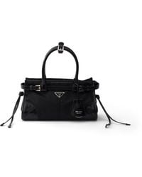 Prada - Bonnie Small Re-Nylon And Leather Handbag - Lyst