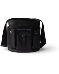 Prada - Route Leather Mini-Bucket Bag - Lyst