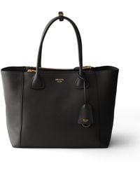 Prada - Nova Large Leather Tote Bag - Lyst