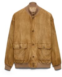 Prada - Suede Blouson Jacket - Lyst
