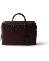 Prada - Saffiano Leather Work Bag - Lyst