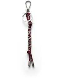 Prada - Speedrock Cord Key Ring, Burgundy - Lyst