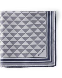 Prada - Printed Silk Scarf - Lyst