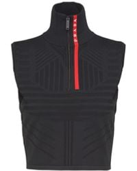 Prada - Tech Rec Re-nylon Piqué Sleeveless Top - Lyst