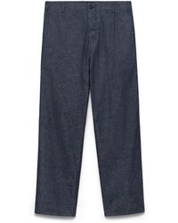 Prada - Pantalon En Chambray, Homme, Taille - Lyst