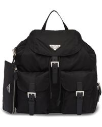 Prada - Medium Re-Nylon Backpack With Pouch - Lyst