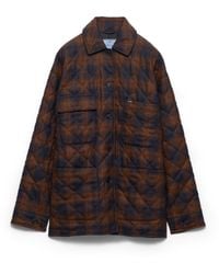 Prada - Quilted Wool Caban Jacket - Lyst