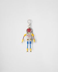 Prada - Metal Robot Bag Charm - Lyst