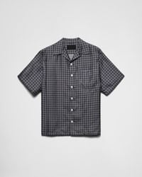 Prada - Short-Sleeved Silk Shirt - Lyst
