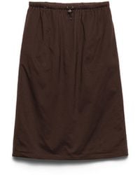 Prada - Falda Reversible De Jersey De Algodón Y Re-Nylon, Mujer, Talla - Lyst