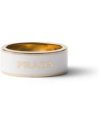 Prada - Ring Aus Emailliertem Metall, Damen, Größe 11 - Lyst