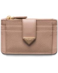 Prada - Saffiano And Smooth Leather Card Holder - Lyst