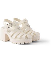 Prada - Sandales À Plateforme En Gomme, Femme, Taille - Lyst