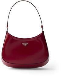 Prada - Cleo Schultertasche Gebürstetes Leder, Damen - Lyst