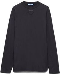 Prada - Long-Sleeved Jersey T-Shirt - Lyst