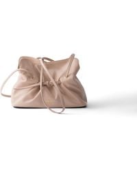 Prada - Small Dada Leather Shoulder Bag - Lyst