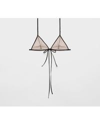 Prada - Bh Aus Seiden-Chiffon Mit Punktmuster - Lyst