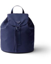 Prada - Re-Nylon Backpack, Baltic - Lyst