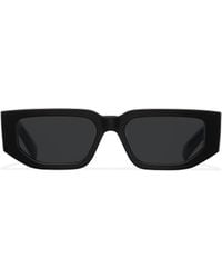 Prada - Sonnenbrille Mit Triangolo-logo - Lyst