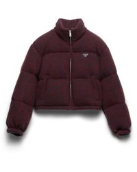 Prada - Cropped Cashmere And Wool Down Jacket - Lyst