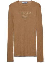 Prada - Superfine Wool Crew-neck Sweater - Lyst