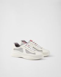 Prada - America's Cup Patent Leather & Technical Fabric Sneakers - Lyst