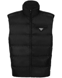 Prada - Weste Aus Gepolstertem Re-nylon - Lyst