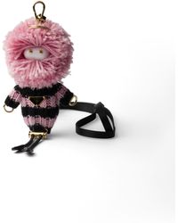 Prada - Soft Robot Knit Keychain Charm - Lyst