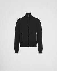 Prada - Reversible Brand-Plaque Wool And Nylon Jacket - Lyst