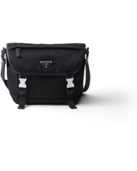 Prada - Borsa A Spalla Con Applicazione Logo - Lyst