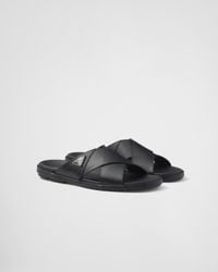 Prada - Leather Sandals - Lyst