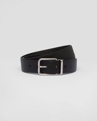 Prada - Ceinture En Cuir À Design Réversible - Lyst