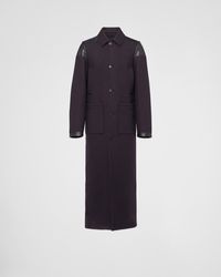 Prada - Wool Blend Maxi-coat - Lyst