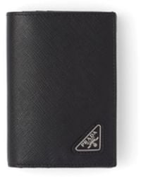 Prada - Petit Portefeuille En Cuir Saffiano - Lyst