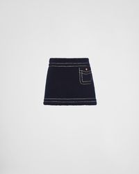 Prada - Cashmere Miniskirt - Lyst