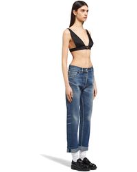 Prada Organic Denim Top in Navy (Blue 