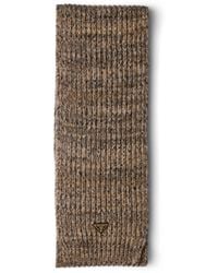 Prada - Mélange Wool And Cashmere Scarf - Lyst