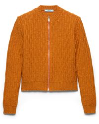 Prada - Wool And Alpaca Cardigan - Lyst