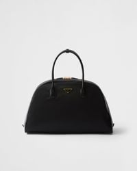 Prada - Medium Re-Nylon And Leather Top-Handle Bag - Lyst