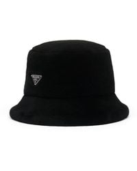 Prada - Cappello Con Logo A Triangolo - Lyst