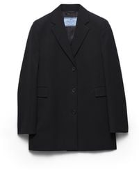 Prada - Single-Breasted Gabardine Jacket - Lyst