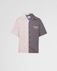 Prada - Double Match Cotton Shirt - Lyst