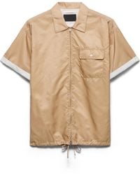 Prada - Short-Sleeved Re-Nylon Zipper Shirt - Lyst