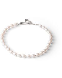 Prada - Metal And Pearl Necklace - Lyst