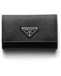 Prada - Saffiano Leather Key Case - Lyst