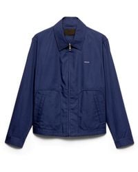 Prada - Technical Cotton Zipper Blouson Jacket, Bluette - Lyst